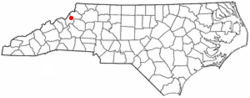 NC map showing location of Banner Elk